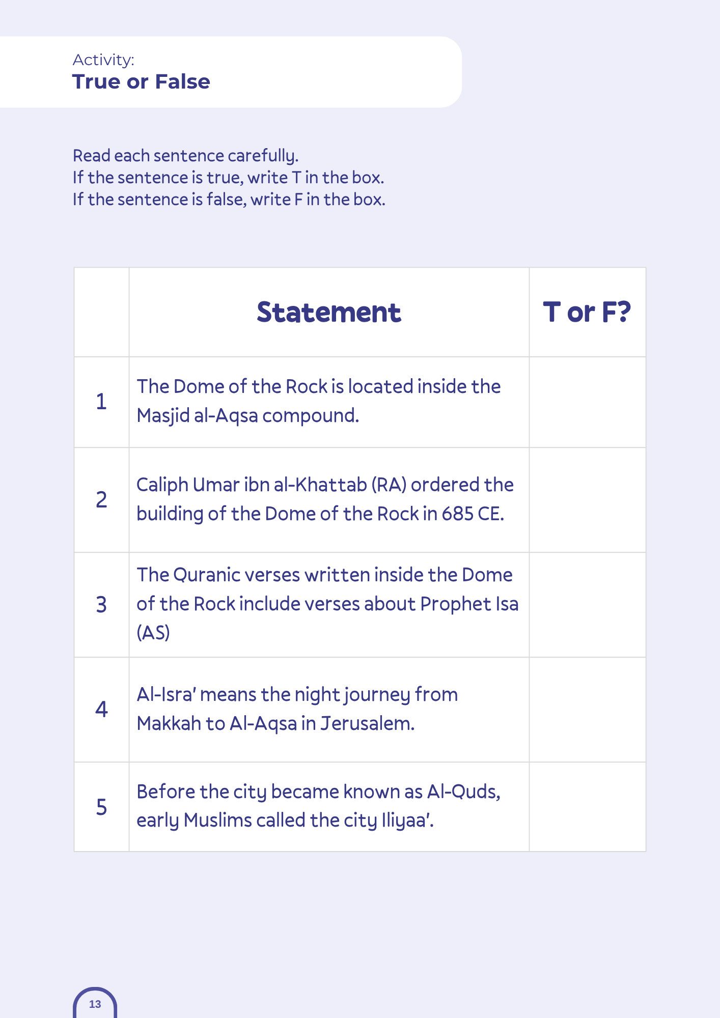 Al-Aqsa Dome of the Rock Companion Learning Pack - Digital PDF