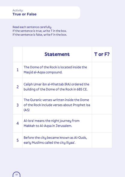 Al-Aqsa Dome of the Rock Companion Learning Pack - Digital PDF