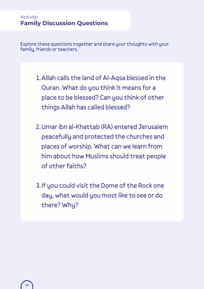 Al-Aqsa Dome of the Rock Companion Learning Pack - Digital PDF