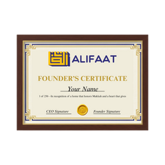 ALIFAAT Founder’s Certificate