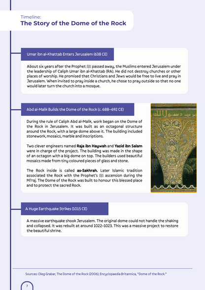 Al-Aqsa Dome of the Rock Companion Learning Pack - Digital PDF